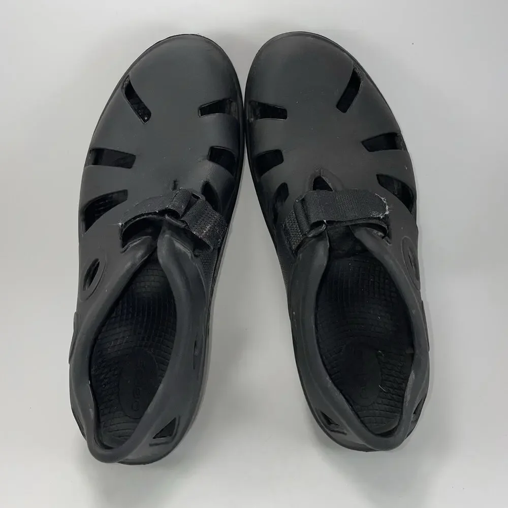 OOFOS OOcando Sport Black Unisex M10/W12 Recovery Comfort Closed Toe Clog